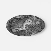 Uilen, varens, eik en bessen 4 papieren bordje (Gekanteld)