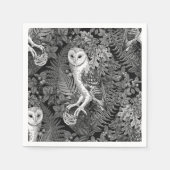 Uilen, varens, eik en bessen 4 servet (Voorkant)