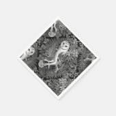 Uilen, varens, eik en bessen 4 servet (Hoek)