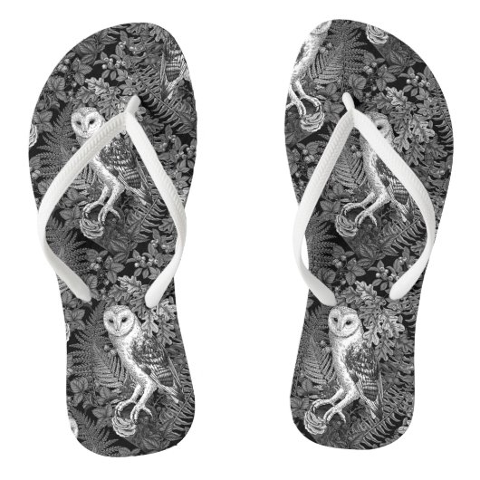 Uilen, varens, eik en bessen 4 teenslippers (Voetbed)