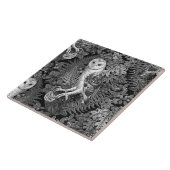 Uilen, varens, eik en bessen 4 tegeltje (Zijkant)