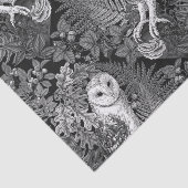 Uilen, varens, eik en bessen 4 tissuepapier (Detail)