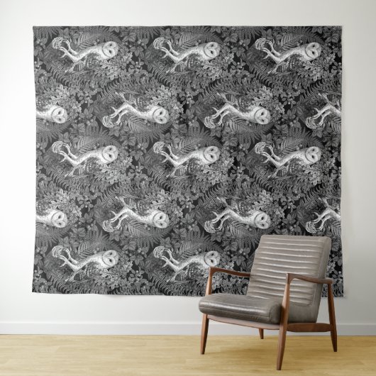 Uilen, varens, eik en bessen 4 wandkleed (In Situ (horizontaal))