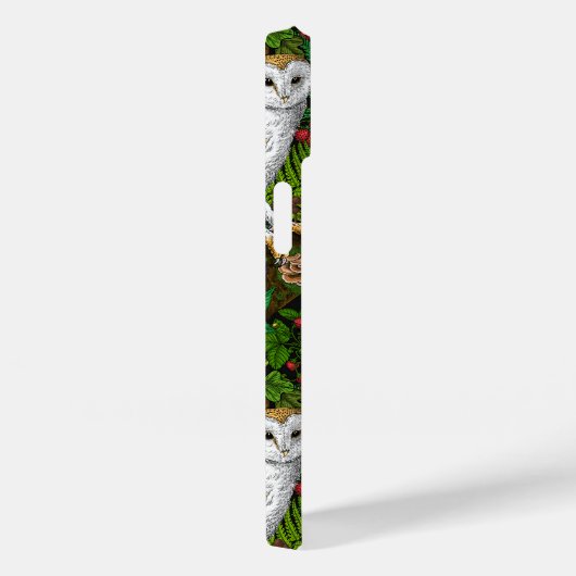 Uilen, varens, eik en bessen Case-Mate iPhone case (Achterkant / Rechts)