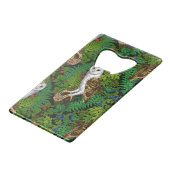 Uilen, varens, eik en bessen creditkaart flessenopener (Achterkant Gekanteld)