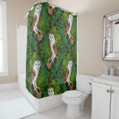 Uilen, varens, eik en bessen douchegordijn (In situ)