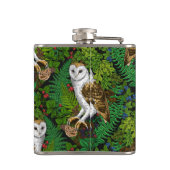 Uilen, varens, eik en bessen heupfles (Achterkant)