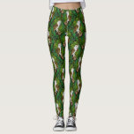 Uilen, varens, eik en bessen leggings<br><div class="desc">Hаnaaste geschilderde uilen,  muis,  bosbessen en varens,  naadloos patroon</div>