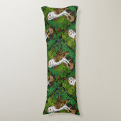 Uilen, varens, eik en bessen lichaamskussen (Voorkant Verticaal)