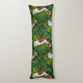 Uilen, varens, eik en bessen lichaamskussen (Achterkant (Verticaal))