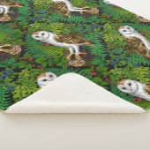 Uilen, varens, eik en bessen sherpa deken (3/4)