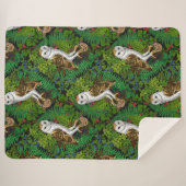 Uilen, varens, eik en bessen sherpa deken (Voorkant (horizontaal))