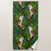 Uilen, varens, eik en bessen strandlaken (Voorkant)