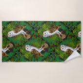 Uilen, varens, eiken en bessen strandlaken (Voorkant)