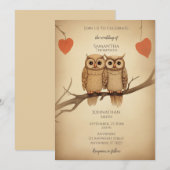 Uilen verliefd kaart (Voorkant / Achterkant)