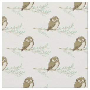 Uilen Waterverf Baby Kamer Decor Stof
