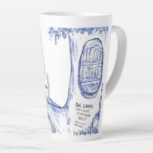 Uilenbibliotheek Latte Mok (Rechterhoek)