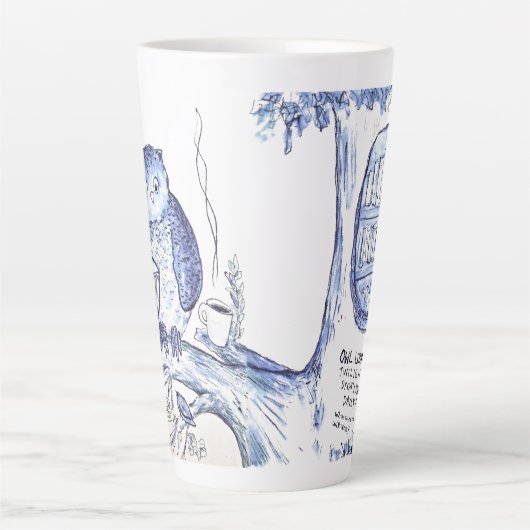 Uilenbibliotheek Latte Mok (Voorkant)