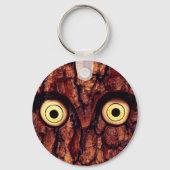 Uilenboomschors rustiek hout schattig sleutelhanger (Voorkant)