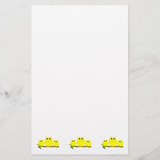 Uilengeel Design Briefpapier (Voorkant)