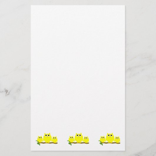 Uilengeel Design Briefpapier (Achterkant)