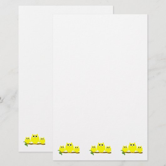 Uilengeel Design Briefpapier (Voorkant / Achterkant)