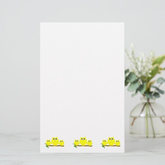 Uilengeel Design Briefpapier (Staand voorkant)