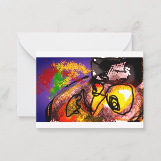 Uilenherfstvlieg Notitiekaartje (Voorkant)