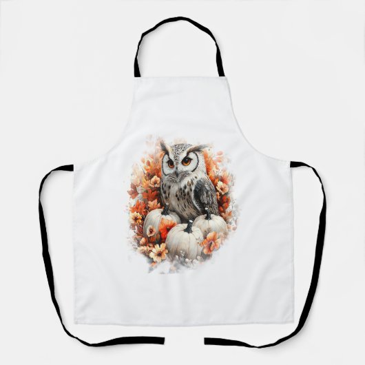 uilenlandpompoen schort (Voorkant)