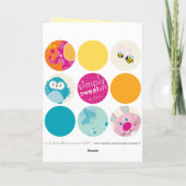 UILENLIEFDE :: slim meisje + jongen Bedankkaart (Achterkant)