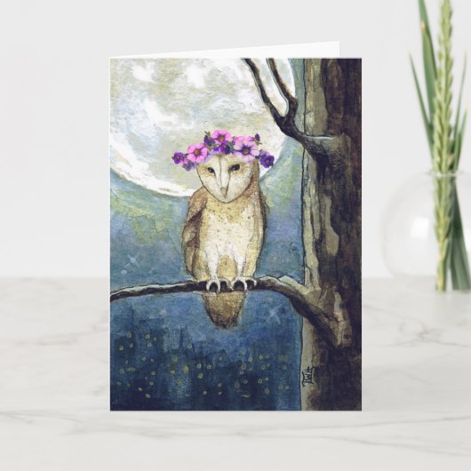 Uilenmaan & Bloemen Blanco Kaart (Voorkant)