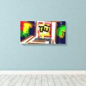 Uilennachtwolk Canvas Afdruk (Insitu (Houten vloer))