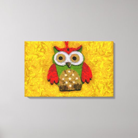 Uilenschilderij Canvas Afdruk (Voorkant)