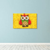Uilenschilderij Canvas Afdruk (Insitu (Houten vloer))