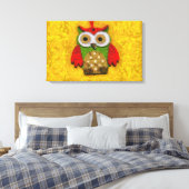 Uilenschilderij Canvas Afdruk (Insitu (Slaapkamer))