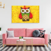 Uilenschilderij Canvas Afdruk (Insitu (Woonkamer))