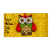 Uilenschilderij Etiket (Voorkant)