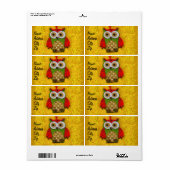 Uilenschilderij Etiket (Full Sheet)