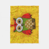 Uilenschilderij Fleece Deken (Voorkant)