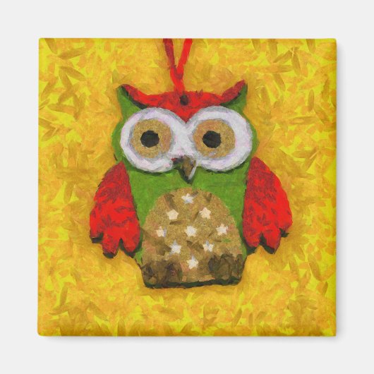 Uilenschilderij Magneet (Voorkant)