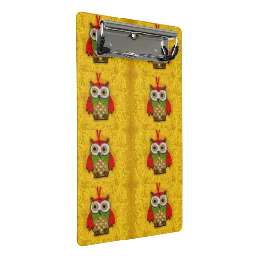 Uilenschilderij Mini Klembord (Schuin)
