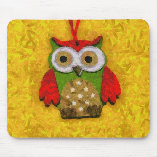 Uilenschilderij Muismat (Voorkant)