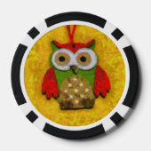 Uilenschilderij Pokerchips (Achterkant)