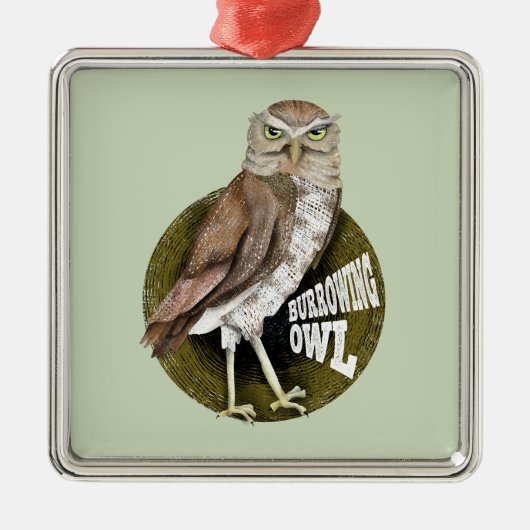 Uilenschokgolf Metalen Ornament (Voorkant)