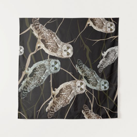 Uilentak: eenzame vogelbaars. wandkleed (Voorkant (horizontaal))