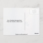 Uilenveer opdruk in de sneeuw briefkaart (Achterkant)