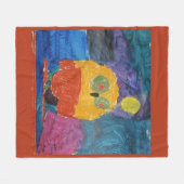 Uilenvogel "Kunst door kinderen" Fleece Deken (Voorkant (Horizontaal))