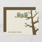 Uilenvrienden Dankkaart Uitnodiging (Voorkant / Achterkant)