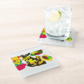 Uilenwind herfst glazen onderzetter (Schuin)