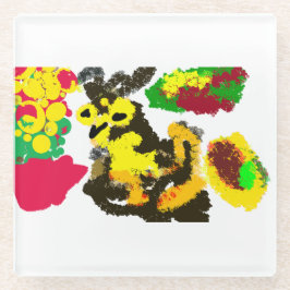 Uilenwind herfst glazen onderzetter